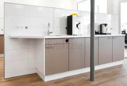 Pantry cabinet  with marble shelf  and sink