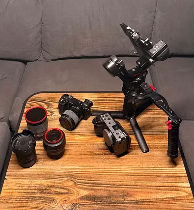 Fx30 A6600 Ronin rs4 Lenses  sigma 56/30/16 F 1.4 _ 18_50 F 2.8 3 Filter for all lenses