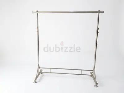 Sturdy Single Rail Garment Rack stand - Strong Stainless Steel Clothing Stand