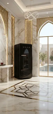 Smeg Black Retro Refrigerator – Stylish Vintage-Inspired Kitchen Fridge