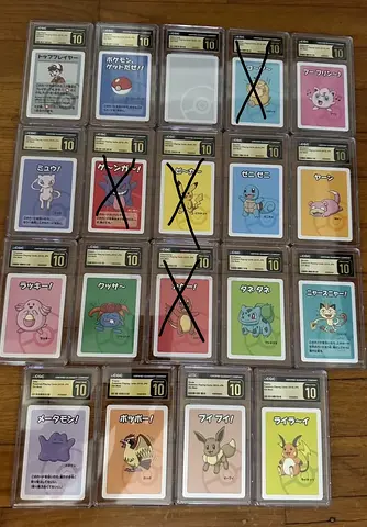 CGC Graded 10 Pokemon Playing Cards Set