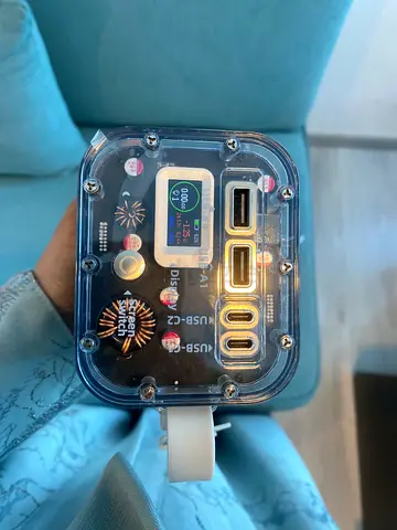 Portable USB Power Meter / Charger Tester with Dual USB Ports and Display and flash light with sos