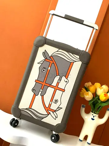 Hermes carry-on suitcase with horse print (SUPER MASTER QUALITY)