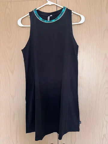 Rip Curl black sleeveless dress with branded neckline - size 6 (S)