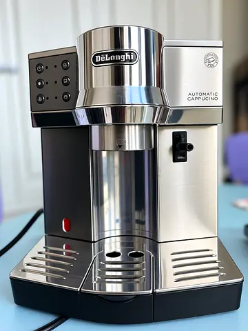 DeLonghi Automatic Cappuccino Machine - Stainless Steel, Good Condition
