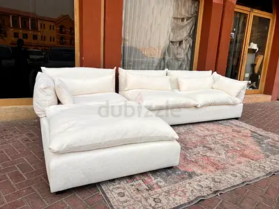 As Like new Condition Marina home Feather🪶 filled LShape sofa