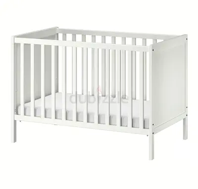 White baby cot / crib (SUNDVIK style), 60x120 cm