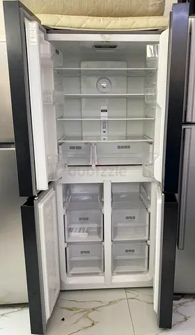 Spacious 4-Door Refrigerator - Good Condition, Working