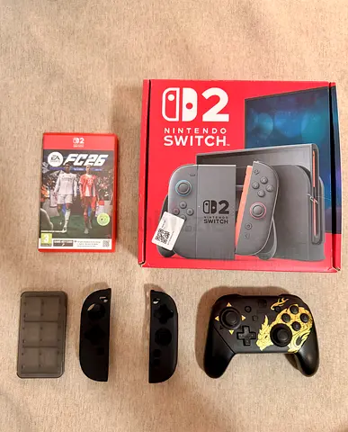 Nintendo Switch 2 - MH Wilds Pro Controller + FC26 - Excellent condition with box
