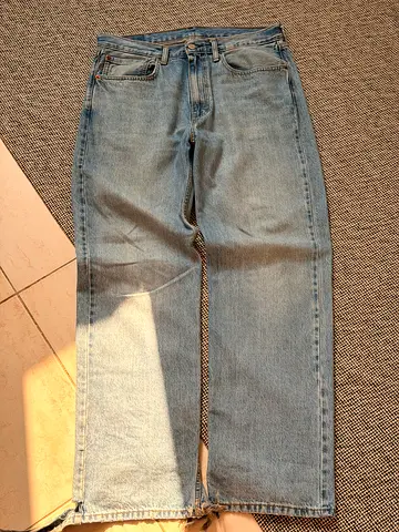 Relaxed boot cut levis distressed with tags removed (heel bit) 33-34 waist