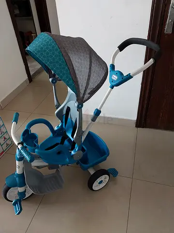 Little Tikes Kids tricycle with parent push handle and canopy - good condition