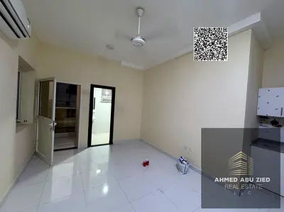 Annual studio for rent in Al Alia, first tenant, family building, spacious and practical, balcony, quiet prime location, near Mohammed Bin Zayed Stree