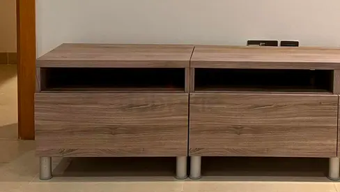 IKEA Modern Style TV Unit  
Grey Wood
Bought Dhs 1000
Selling Dhs 500
Dropped to Dhs 300