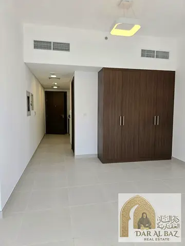 Studio for annual rent in the beautiful Al Hamriyah area—Blue Bay project—featuring a prime locatio