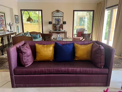 Raw Silk Sofa for Sale