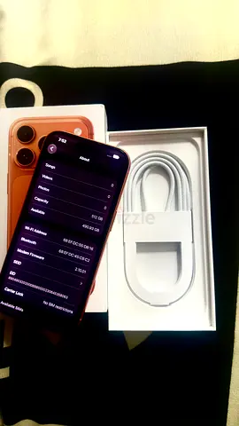 iPhone 17 Pro 512GB - 100% Battery Health with Original Box & USB-C to Lightning Cable