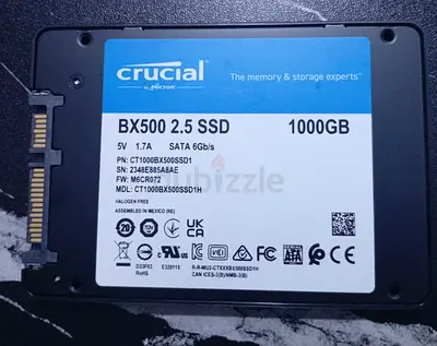 Crucial BX500 1TB 2.5" SATA SSD - Good Working Condition