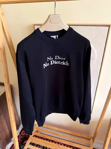 Black cotton fleece sweatshirt from Dior