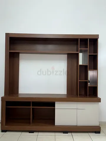 Tv stand / Wall Unit for 65 inch TV - Modern Wood Entertainment Center with Storage