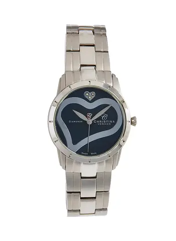 Christina London women's stainless steel watch with heart dial 147 SBL