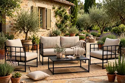 George Home TUSCANY Sofa Set - 4 Pcs - 2 Seater + 2 Chairs + Table - Brand New Box Pack