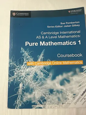 Cambridge International AS & A Level Pure Mathematics 1 (Coursebook) Sue Pemberton