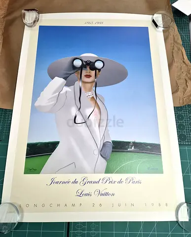 LOUIS VUITTON Paris Longchamp 1988 -  125 years Original Poster by RAZZIA