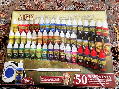 The Army Painter Warpaints Fanatic Mega Paint Set, 50 Paints: 36 Acrylic Paints, 4 Skin Tone, 3 Meta