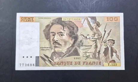 1987 France 100 Francs Banknote