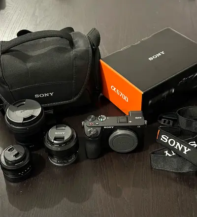 Sony A6700 w/ 3 lenses