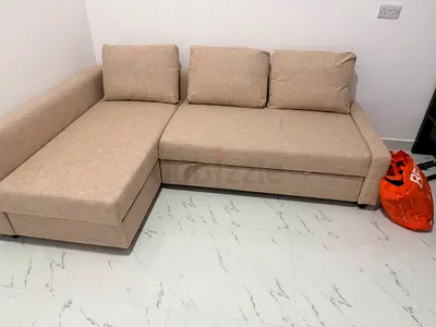 IKEA Friheten- Beige L-shaped Sofa with Storage - Good Condition