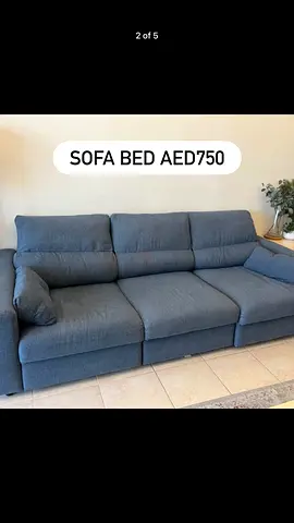 Grey 3-seater Sofa Bed in Good Condition - AED 750