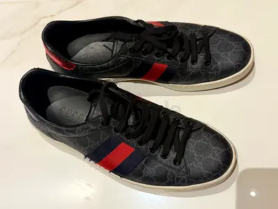 Gucci - Ace GG Supreme 'Black Grey shoes sneaker 42