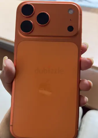 Used iPhone 17promax with orange inclunding case — excellent working condition