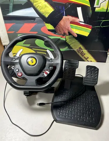 Ferrari Racing Wheel with Pedals (USB) — Works, Good Condition