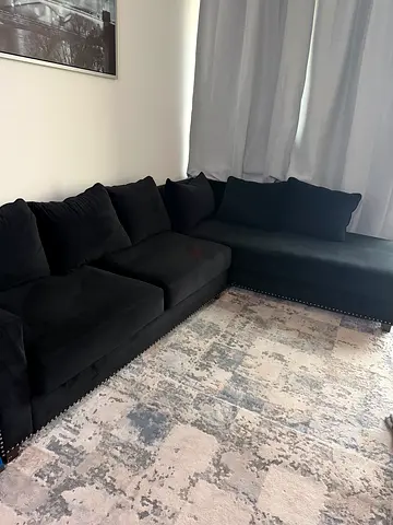 Free Sofa L shape Black Color