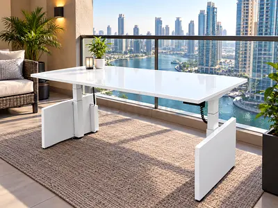 Herman miller electric height-adjustable standing desk - modern rectangular tabletop