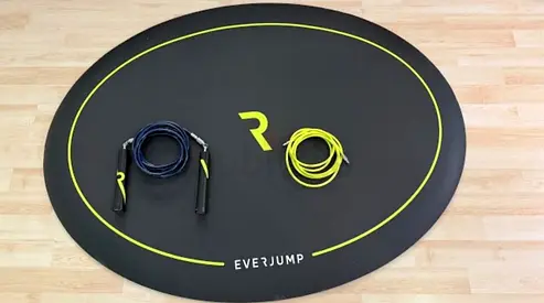 EVERJUMP Evermat Fitness Mat, Ideal Rope Jumping Mat, Soft for Joints, Better Training Effect