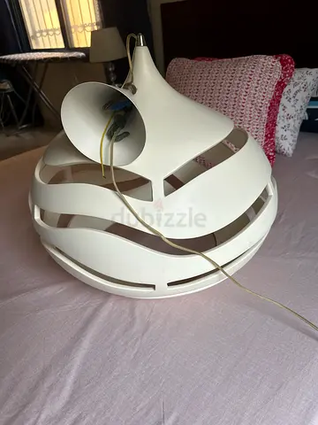 Modern white hanging pendant light - used