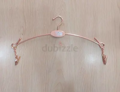 Rose gold metal skirt/pants hanger with adjustable clips - single (100pcs)