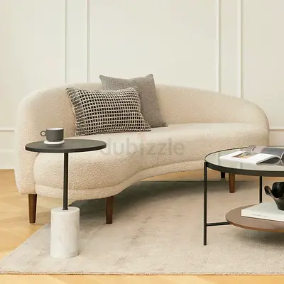 Cuver silhouette 3 seater beige boucle sofa