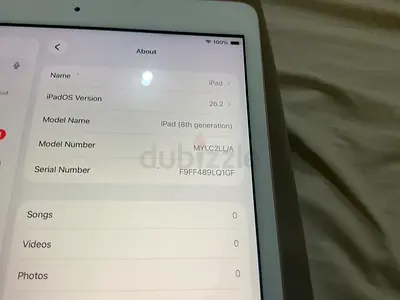 iPad 8th gen gold 32gb original parts