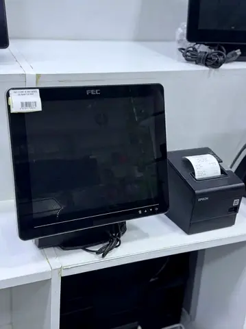 FEC Touchscreen POS Terminal with Epson Receipt Printer - Good Working Condition