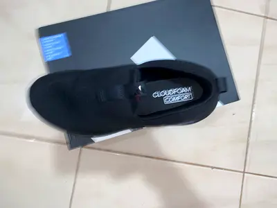 Black Adidas Cloudfoam Slip-On Comfortable Sneakers — Size Unknown