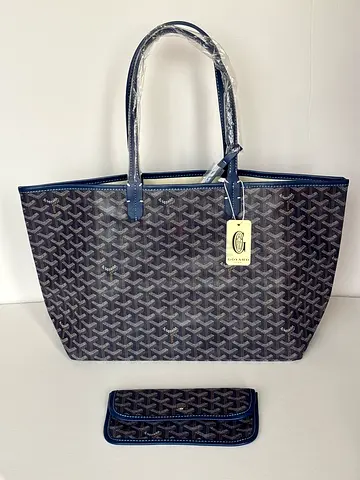 Goyard tote bag for women navy blue