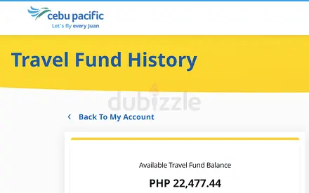 Cebu Pacific Travel Credit