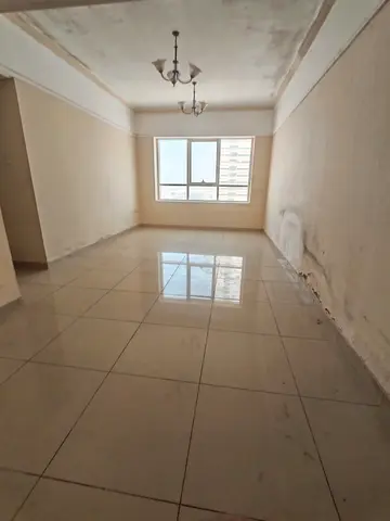 Two bedrooms and a living room with an open view for annual rent in Sharjah. Excellent space and excellent price. Flexible payment options up to 6 ins