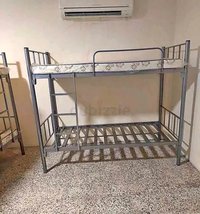 Metal bunk bed frame - sturdy double-decker bed