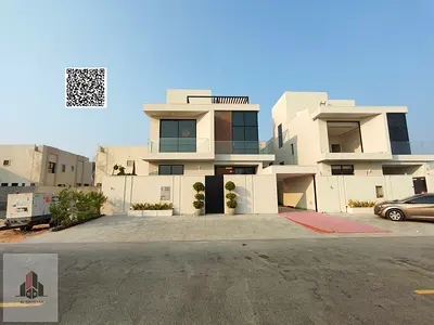 Villa with custom high-quality finishing for sale, facing a park and a mosque.