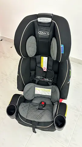 Graco 4Ever Extend2Fit Convertible Car Seat - Black/Grey, Good Condition